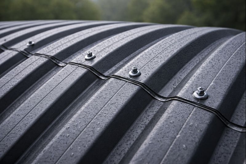 Узел: стык и крепёж профнастила C44ПГ